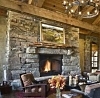 natural stone fireplace design