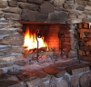 natural stone fireplace design