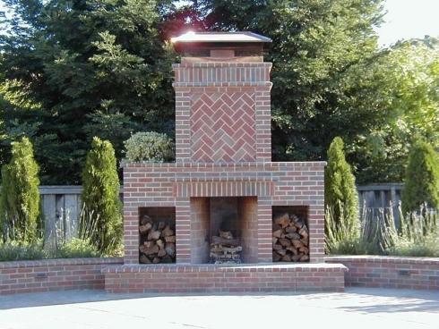 outdoor brick fireplaces