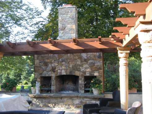 outdoor fireplace design