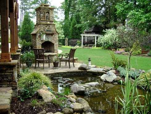 outdoor fireplace design