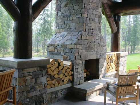 outdoor fireplace design