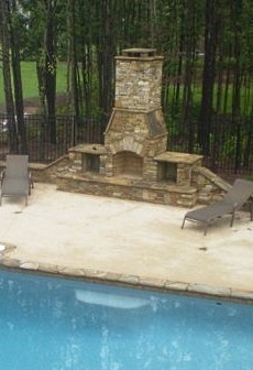 outdoor fireplace design