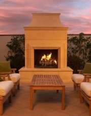 outdoor fireplace