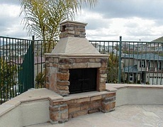 outdoor gas fireplace