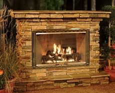 outdoor gas fireplace