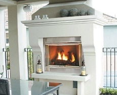 outdoor gas fireplace