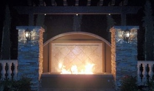 outdoor gas fireplace