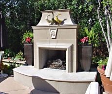 outdoor gas fireplace
