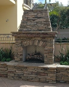 outdoor gas fireplace