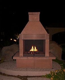 outdoor gas fireplace