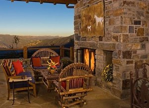 outdoor stone fireplace designs