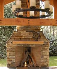 outdoor stone fireplaces