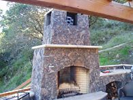 outdoor stone fireplaces