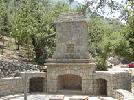 outdoor stone fireplaces