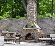 outdoor stone fireplaces