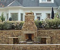 outdoor stone fireplaces