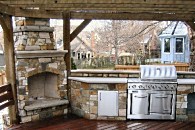 outdoor stone fireplaces