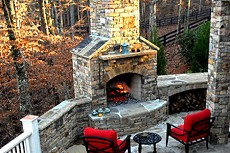 outdoor wood burning fireplaces