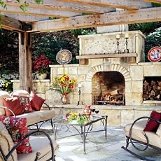 outdoor wood burning fireplaces