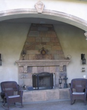 outdoor fireplace