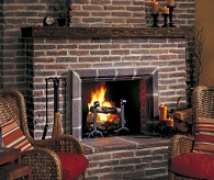 picture of cultured stone fireplace