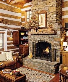 pictures of stone fireplaces