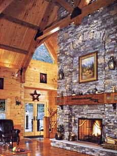 pictures of stone fireplaces