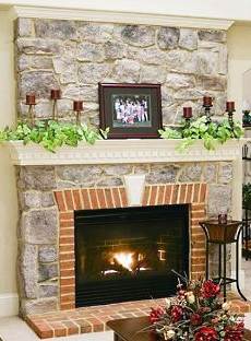 pictures of stone fireplaces