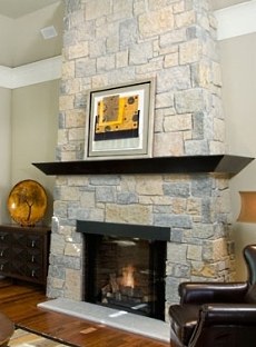 pictures of stone fireplaces