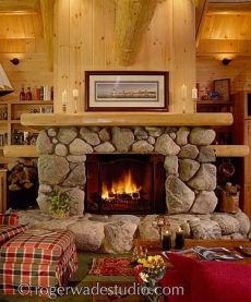 pictures of stone fireplaces