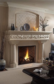 precast stone fireplace