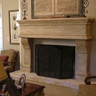 precast stone fireplace