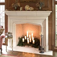 precast stone fireplace