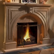 precast stone fireplace