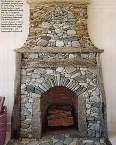 river rock fireplace designs