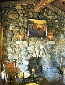 river rock fireplace pictures