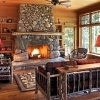 river rock fireplace pictures