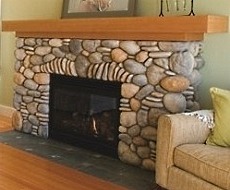 river rock fireplace pictures