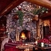 river rock fireplace surround