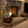 rock fireplace designs