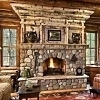 rustic stone fireplaces