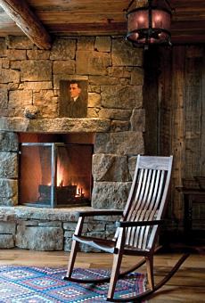 rustic stone fireplaces