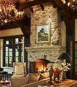 rustic stone fireplaces