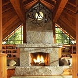 rustic stone fireplaces