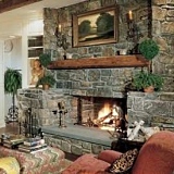 rustic stone fireplaces