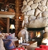 rustic stone fireplaces