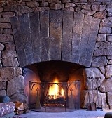 rustic stone fireplaces