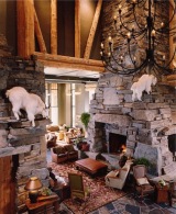 rustic stone fireplaces