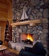 rustic stone fireplaces